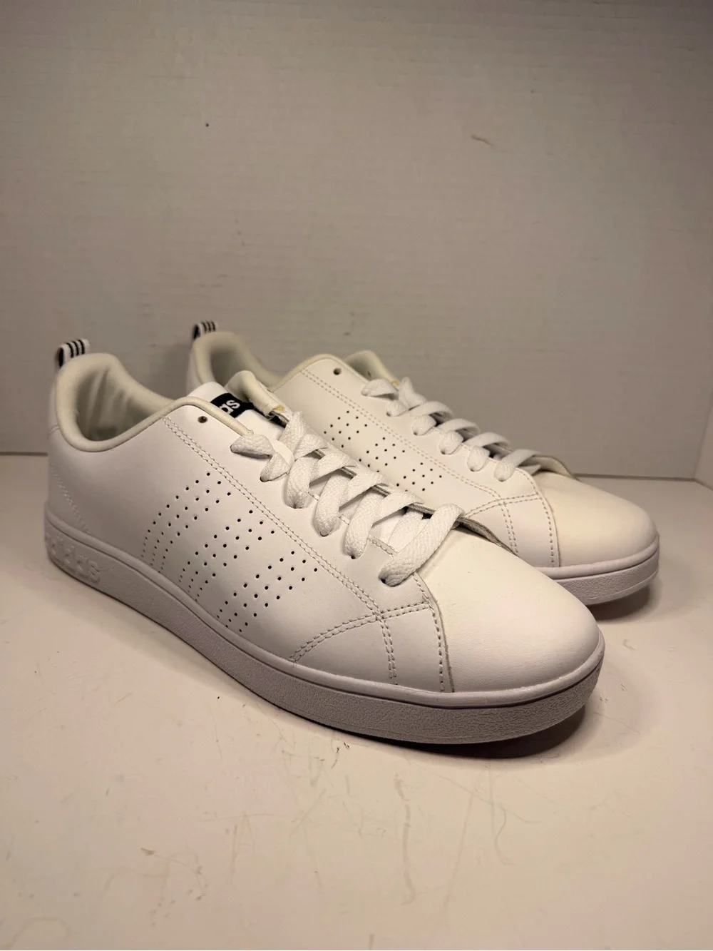 Adidas Advantage Clean White Court Sneakers Shoes Size 9.5